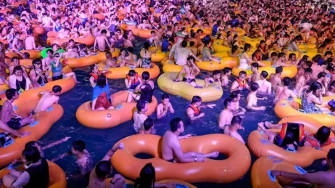 Getty Images Wuhan swimming pool 15 August