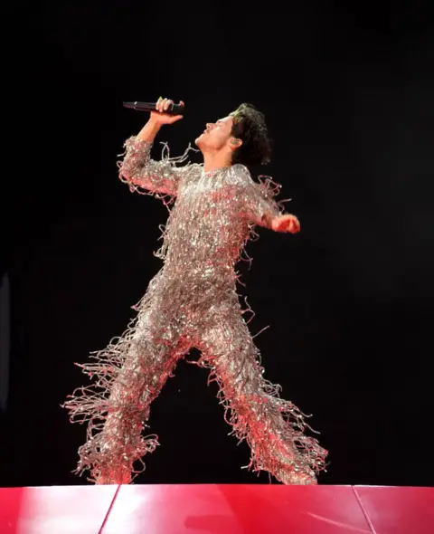 Getty Images Harry Styles performs at the Grammys