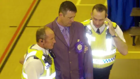 Getty Images Paul Watson of the Fathers 4 Justice party is lead away by police