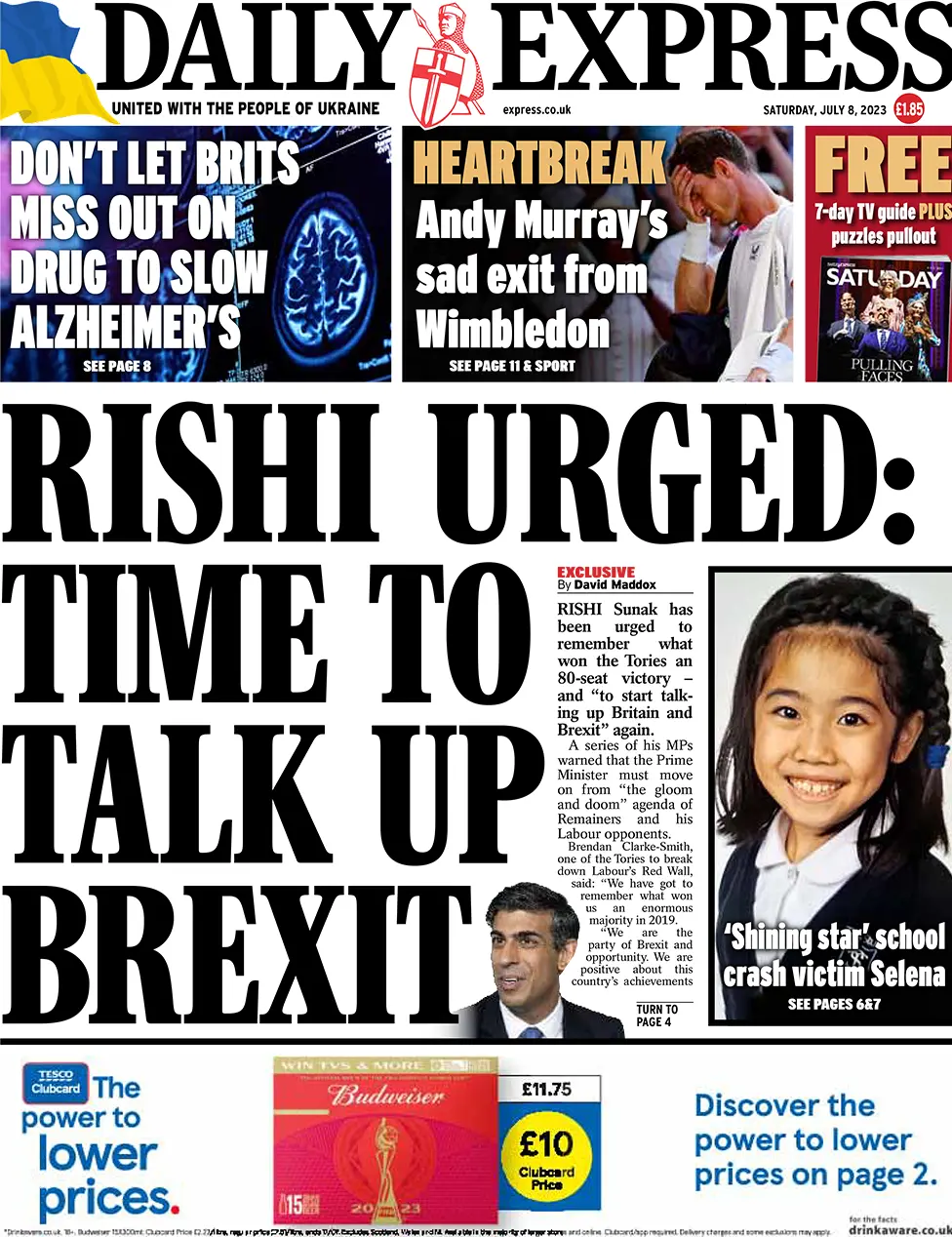 Daily Express front page