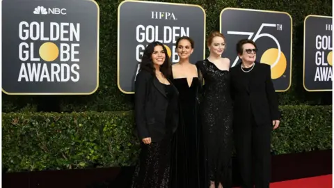 Getty Images America Ferrara, Natalie Portman, Emma Stone and Billie Jean King.