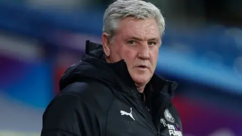 Getty Images Newcastle head coach Steve Bruce