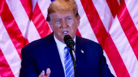 Getty Images Donald Trump at Mar-a-Lago in Palm Beach, Florida, on 5 March 2024