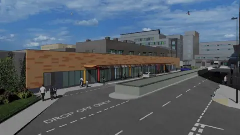 LDRS Artist's impression of the new emergency department at Queen Alexandra Hospital in Portsmouth