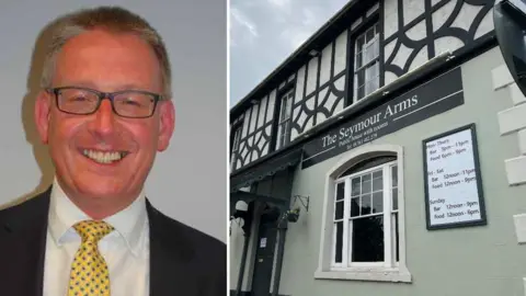 Clevedon Town Council/BBC Carl Francis-Pester and the Seymour Arms pub