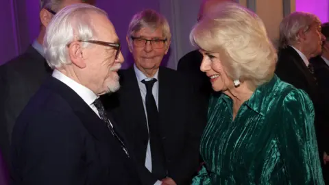 Chris Jackson/PA Media Brian Cox, Tom Courtenay and the Queen