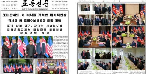 Rodong Sinmun Rodong Sinmun front page