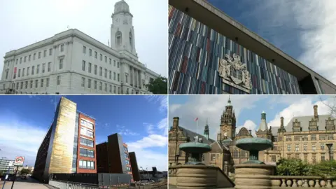 Geograph/JThomas/David Pickersgill/PA Council offices in Barnsley, Doncaster, Rotherham and Sheffield