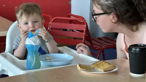 BBC Kirstie McCall and her son Zak