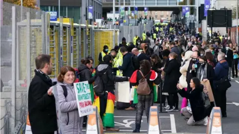 PA Media perimeter of COP26