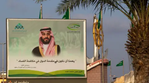 Getty Images Billboard with picture of Mohammed Bin Salman in Jizan, Saudi Arabia (file photo)