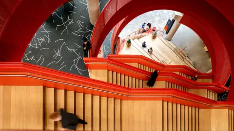 Will Scott Looking down from top floor of Spark building