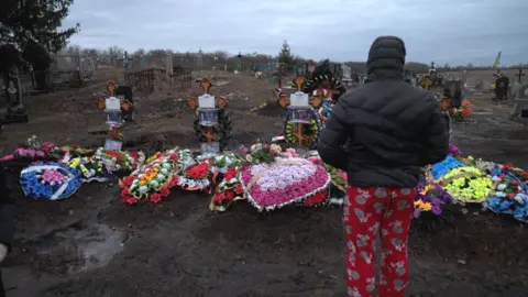 BBC Dima looks at the graves of his mum, dad and grandparents