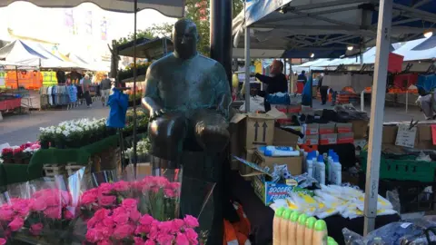 The Sockman statue
