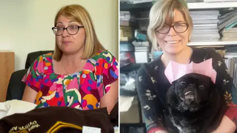 Family photo Teachers Fiona Elias (left) and Liz Hopkin (right)