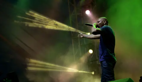 Giggs on stage at Boardmasters