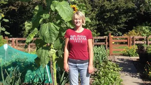 Aimie Ellis Aimie Ellis in her allotment