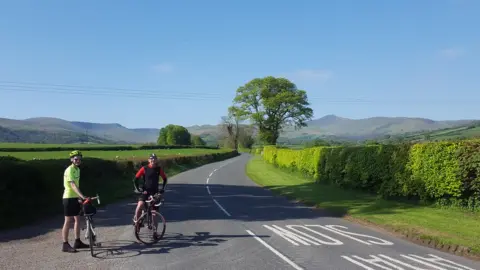 Cyclists in Wales