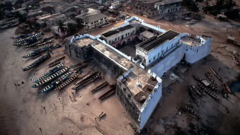 Getty Images Aerial view of Fort Williams, Anomabu, Ghana