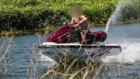 Tickton Boat Club Water scooter on River Hull