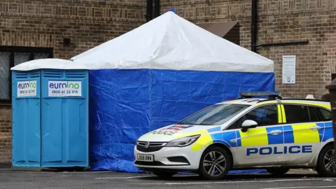 South Beds News Agency Police at Vishal Gohel's flat