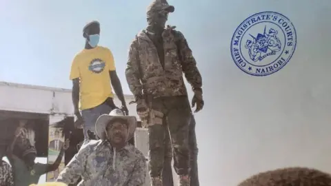 DCI/Court document This photo (with Sonko in the foreground) was filed in court by the Kenyan authorities as part of their statement