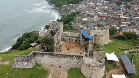 Aerial shot of the fort