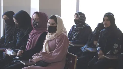 Getty Images Students attend a class at Badakshan University