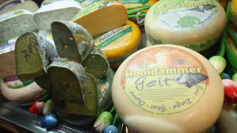 Sean Gallup Cheese at a market