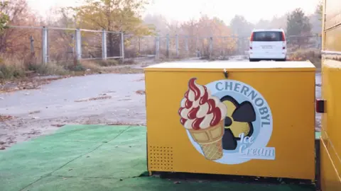 BBC A snack and souvenier shop in the Chernobyl exclusion zone