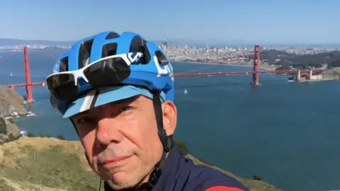 Submitted photo Mark Madeo gets a break from shelter-in-place orders with bike rides near his home in San Francisco