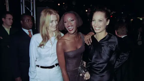 Dave Benett/Getty Images Claudia Schiffer, Naomi Campbell and Christy Turlington