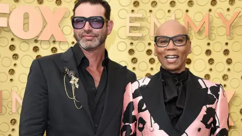 Getty Images RuPaul and husband Georges LeBar