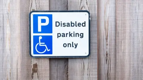 Getty Images A sign for disabled parking only