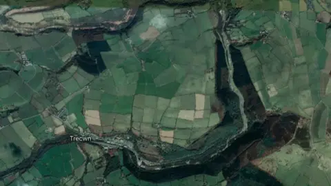 Google Earth An aerial picture of Trecwn