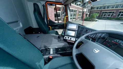 National Highways Inside the cab of new gritter