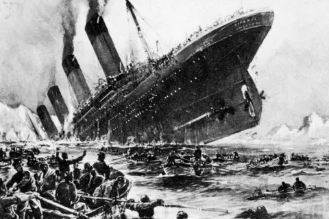 Getty Images Illustration of sinking of Titanic