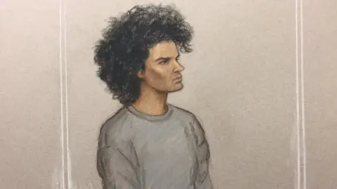 BBC A court scetch of Ahmed Hassan