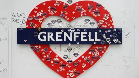 AFP/Getty Images Grenfell tributes