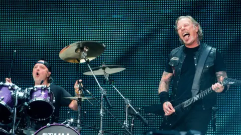 Matthew Baker Lars Ulrich and James Hetfield from Metallica