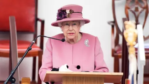 Getty Images Her Majesty Queen Elizabeth II attends the decommissioning ceremony for HMS Ocean on March 27, 2018 in Plymouth,