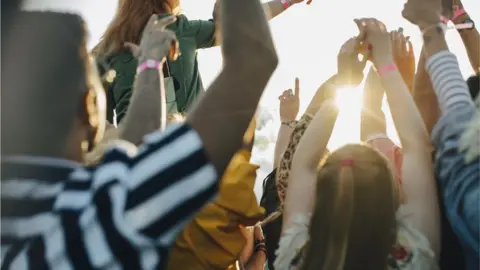 Getty Images People at music festival