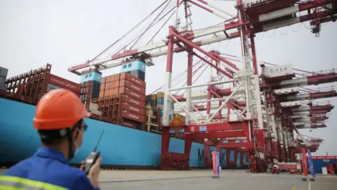 Getty Images Containers at Qingdao port, china