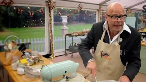 Channel 4 Harry Hill in the Bake Off tent