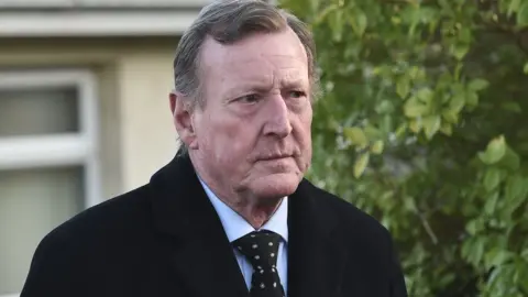 Pacemaker David Trimble at Seamus Mallon's funeral in 2020