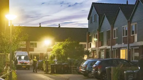 EPA Scene of shooting in Dordrecht