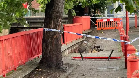 Sinkhole with cordon