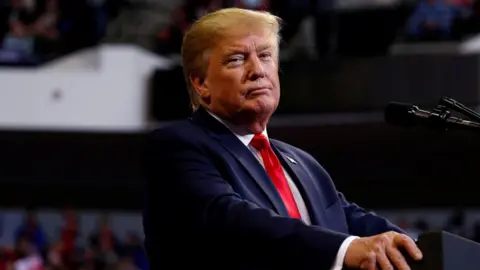 Reuters President Donald Trump at a rally on 14 November