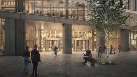 Feilden Clegg Bradley Studios The planned entrance of the new university building