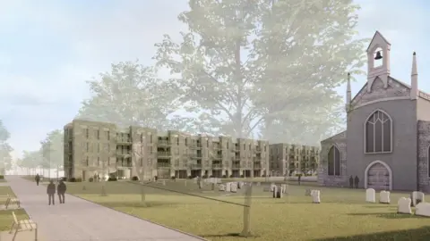 LDRS A design image of the Hillington Square regeneration.